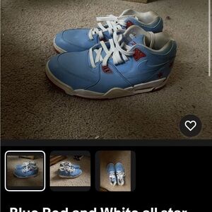 Kids Blue and Red Sneakers